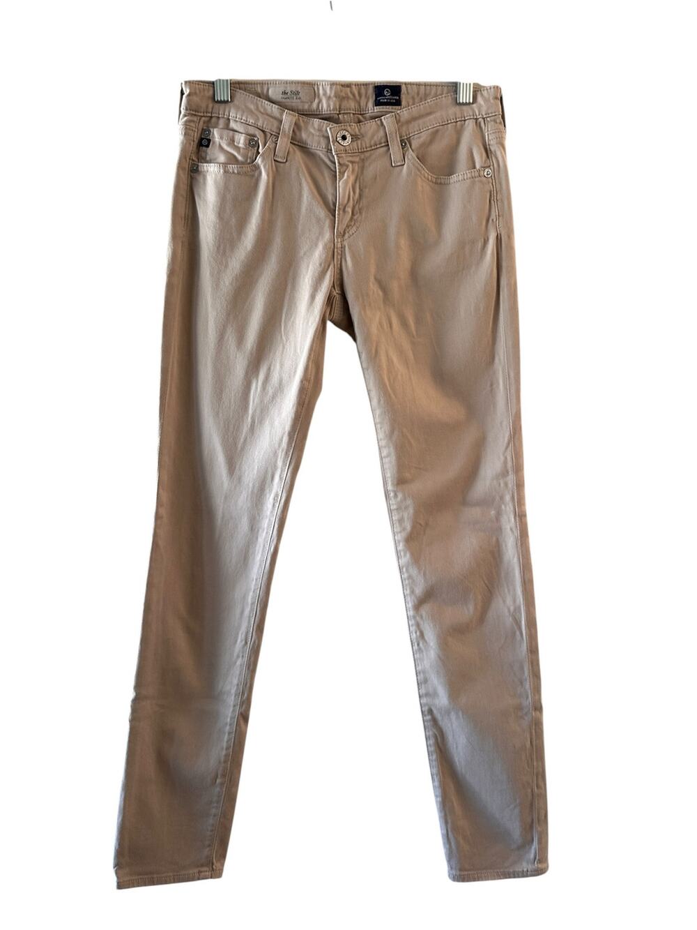 AG The Stilt Beige Cigarette Skinny Ankle Jeans Women Sz 27R